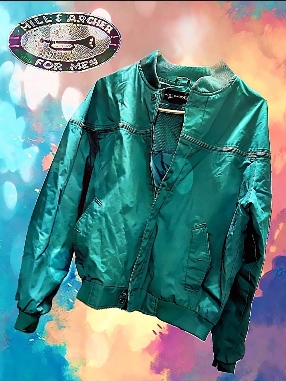 Hill & Archer Teal Bomber Jacket